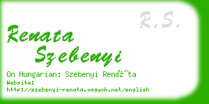 renata szebenyi business card